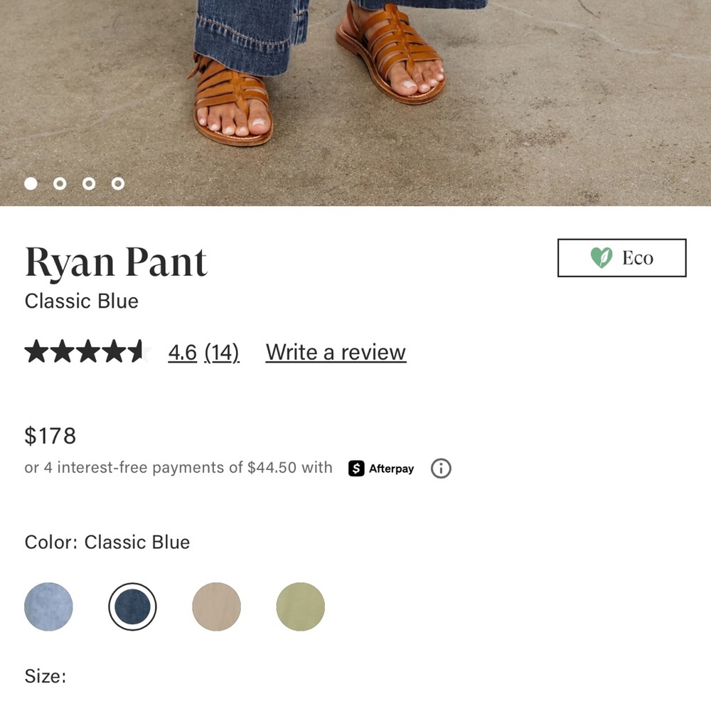 Rails Ryan Pant in Classic Blue - Picture 2 of 7